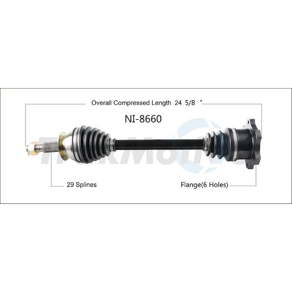 Surtrack Axle Cv Axle Shaft, Ni-8660 NI-8660 - main